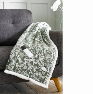 Deyongs Secret Garden Green Heated Throw140x180cm