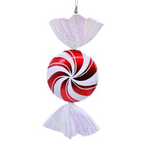Festive 50cm red and white candy shape