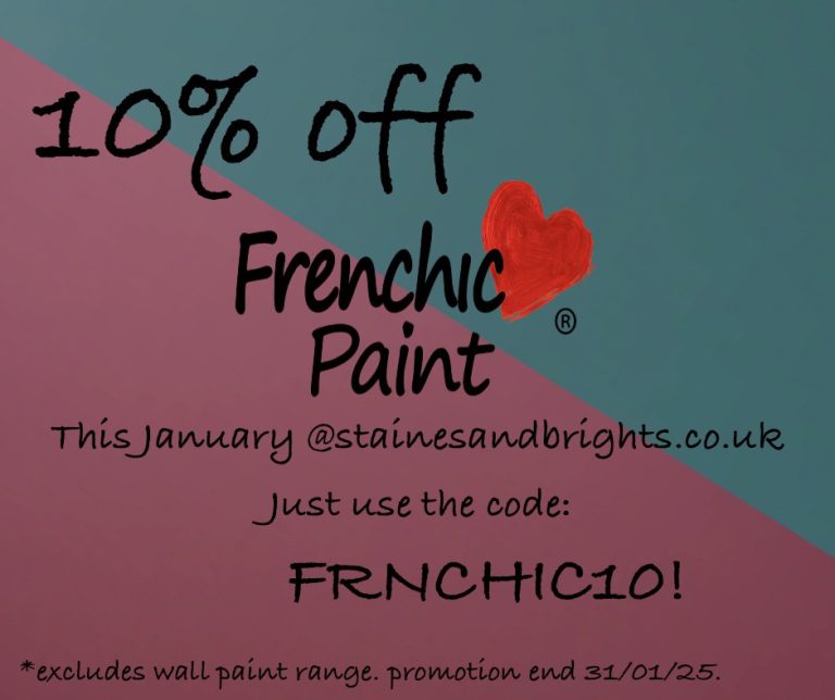 10% off frenchic at stainesandbrights.co.uk