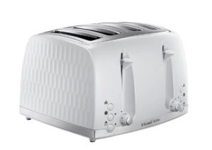 Russell Hobbs 26070 4 Slice Honeycomb Toaster – White