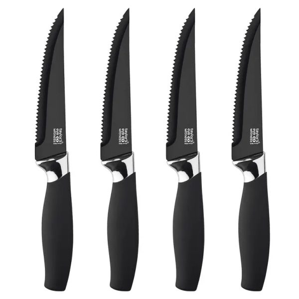 brooklyn 4 piece steak knife set chrome