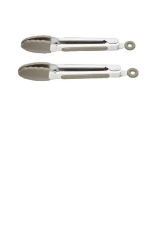 Mini Tongs Stainless Steel x 2 Grey