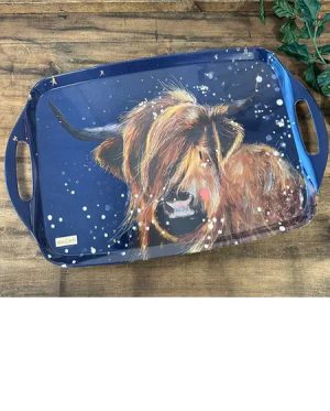 XLTY02 LARGE HIGHLAND COW TRAY