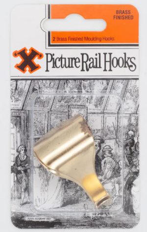 Brassed Picture Rail Hooks