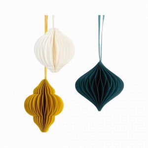 Forest Honeycomb Baubles Decorations – 3 Pack
