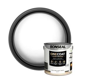 Ronseal One Coat Matt Pure Brilliant White 2.5 Litres