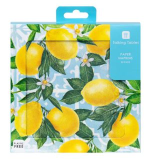 Moroccan Souk Lemon Paper Napkins – 20 Pack