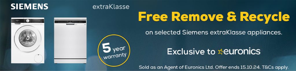Siemens Free Removal and recycle of selected appliances at Staines & brights euronics