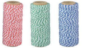 Striped Cotton String Assorted Colours 55M