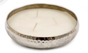 Silver Hammered 3 Wick Candle