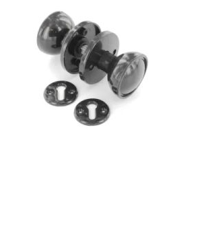 Plastic Mortice Knob Set Brown 60mm