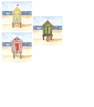 Coasters x 6 Salty Beach