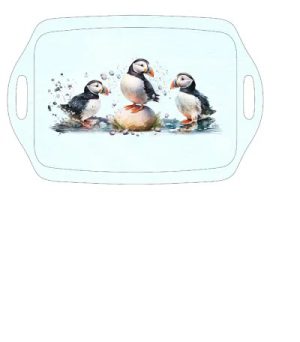 Tea Tray Playful Puffins