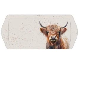 Long Drinks Tray Highland Cow