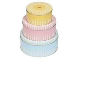 Original Cake Tins x 3 New Retro