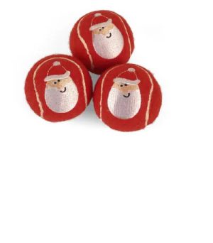 Santa Pooch Tennis Balls x 3