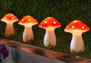 Fairy Mushroom Stake Lights – Set of 4
