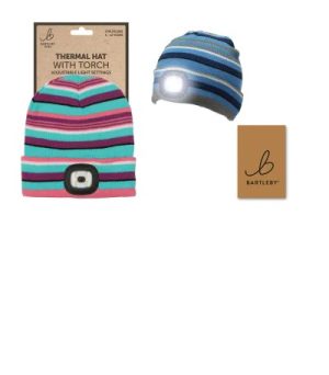Childs Striped Hat + Light