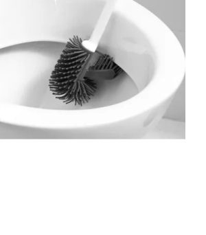 Anti-Bacterial Silicone Toilet Brush + Holder