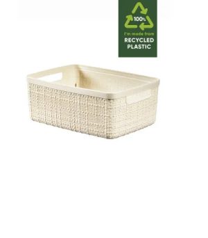 Jute Basket Off White 5L