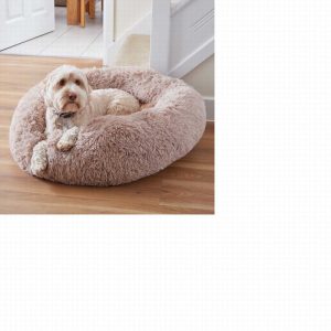 Calming Shaggy Faux FurBed 70cm Stone