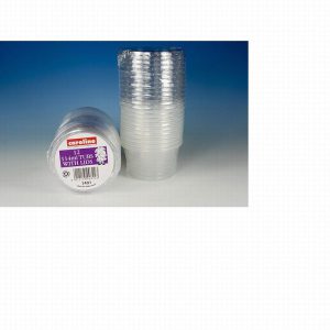 CAROLINE ROUND PLASTIC TUB WITH LID 114ML / 4OZ 12PK