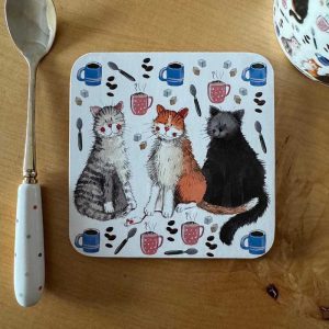 Cat and Coffee Coaster