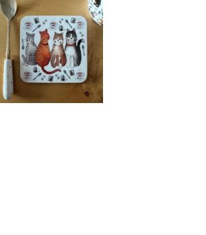 Cat and Tea Coaster