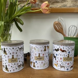 Delightful Dogs Tea, Coffee & Sugar Tins
