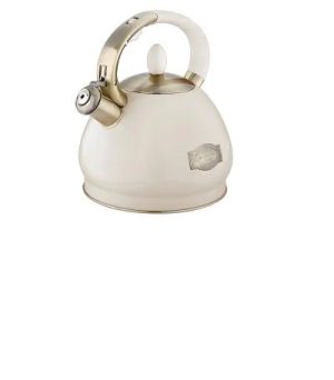 Vintage Stove Whistle Kettle 3.4L Cream