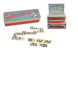 Retro Dominoes In Tin Box 28 Piece