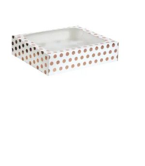 12 Cupcake Box Rose Polka