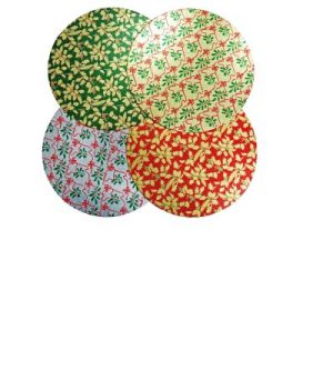 Holly Print Round Board 10in