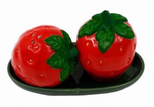 Strawberry Shaped Salt & Pepper Shakers