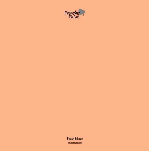 frenchic peach & love peel & stick paint sample