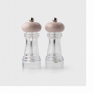 Two Piece Salt & Pepper Mill Acrylic 15cm Malt Chocolate
