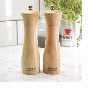 Sabatier Professional Lyon 2 Piece Salt & Pepper Mill Set Rubber