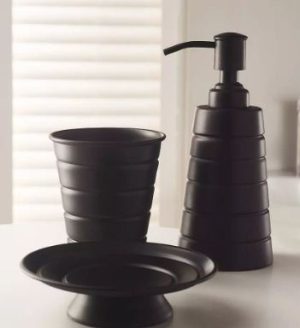 Our House 3-Piece Bathroom Accessory Set – Black SR25103