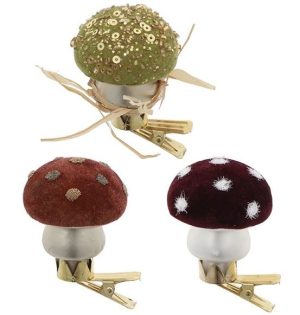 Clip On Mushroom Mini Assorted