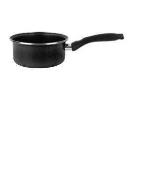 Non-Stick Milkpan Enamel Steel 14cm Black