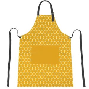 KitchenPantry Apron Yellow Honeycomb