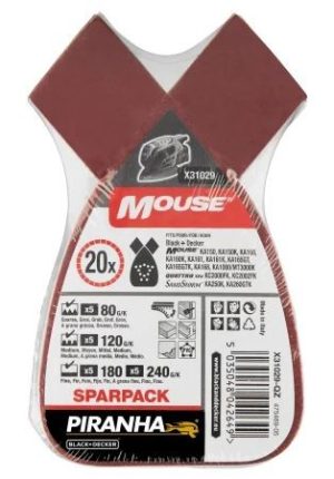 Mouse Sanding Sheets Assorted (Pack 20)