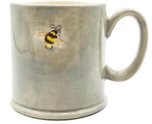 Tankard Mug Bumble Bee Grey