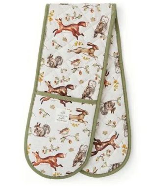 Double Oven Glove Forest Fable