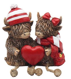 Highland Cow Dangle Legs Large Double Red