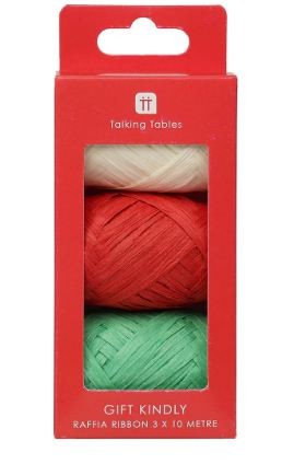 Mix Colour Raffia Ribbons – 3 Pack
