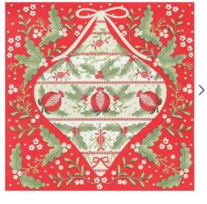 Folk Red Christmas Paper Napkins
