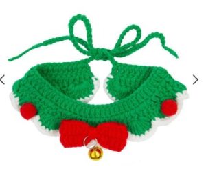 Christmas Crochet Dog Collar
