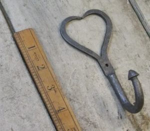 Love Heart Hook Forged Antique Iron