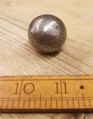 Cupboard Knob Cannon Ball Cast Antique Iron